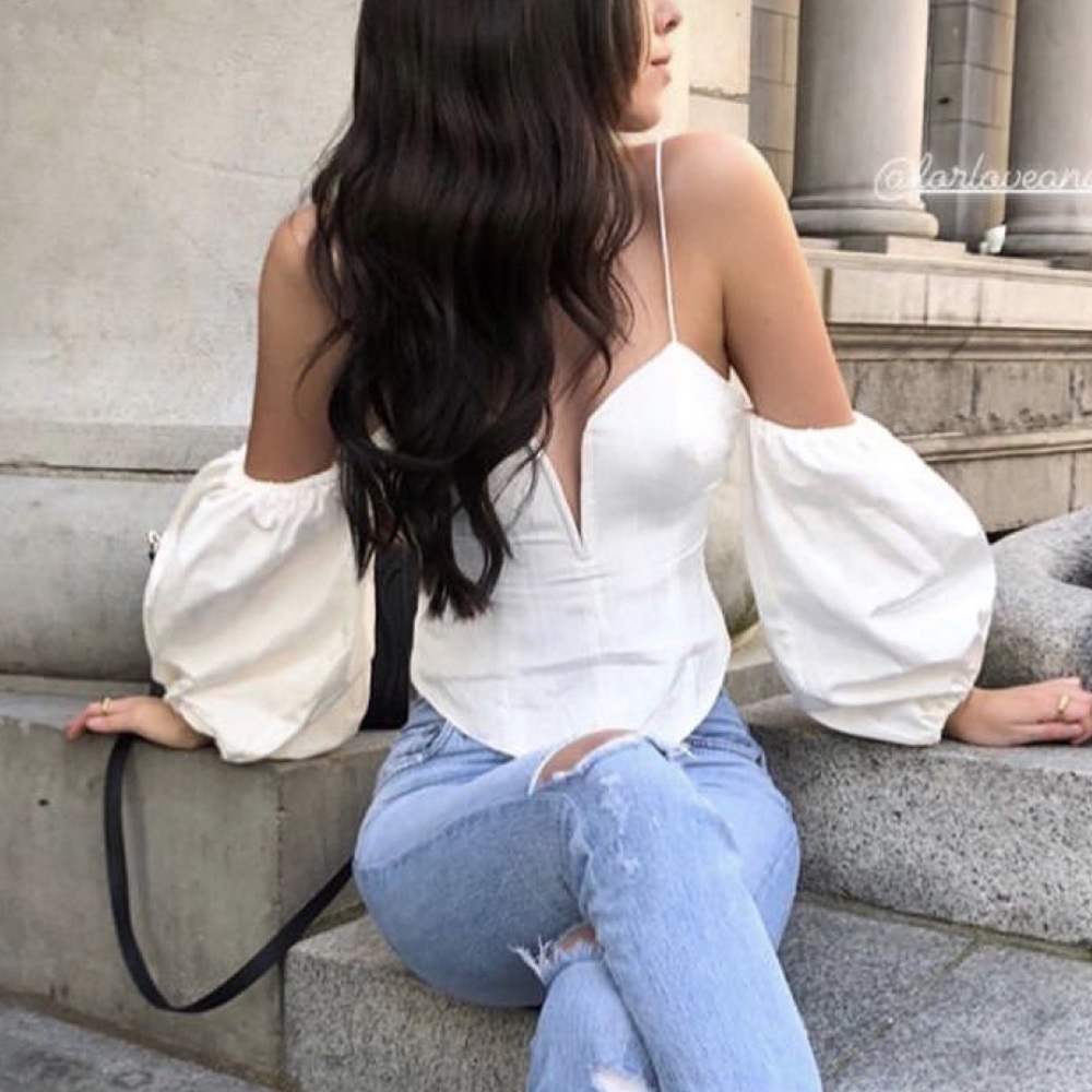 Off Shoulder Bustier Top